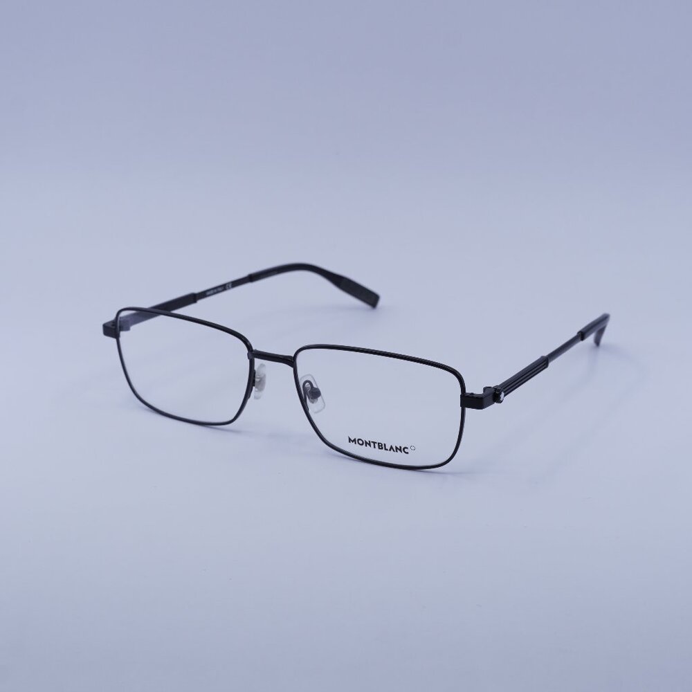 Montblanc MB0029O 004 Eyeglasses Black 58mm Rectangle Frame